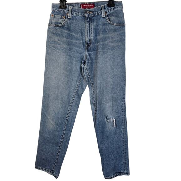 Vintage Levis 550 Jeans Women's 10 Misses Classic Relaxed Tapered Leg Distressed - Picture 1 of 9